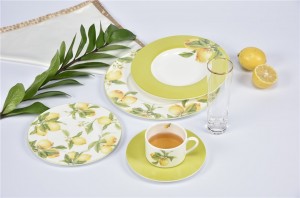 lemon design dinner set